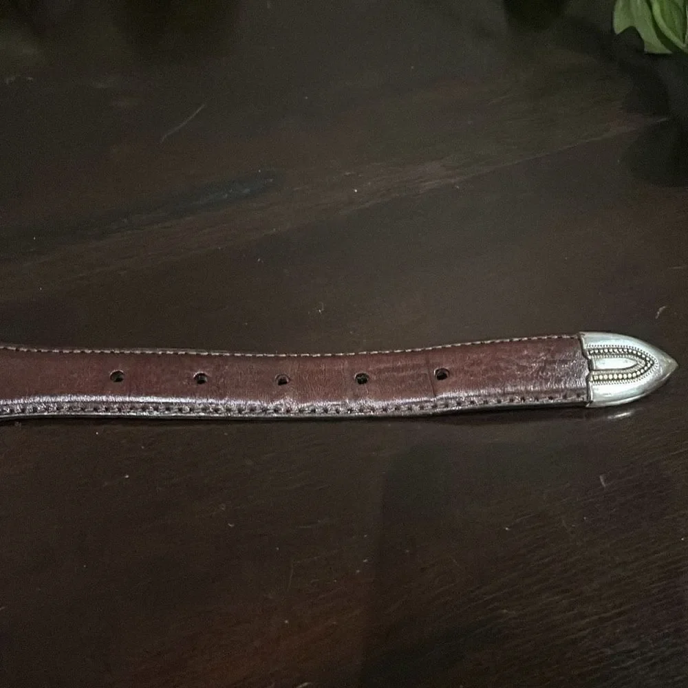 Vintage Fossil Men’s Brown Leather Western Cowboy Belt 40”
